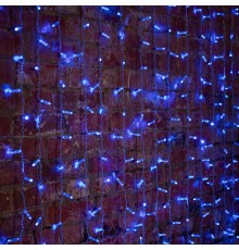 Гирлянда "Светодиодный Дождь" 2х1,5м, постоянное свечение, прозрачный провод, 230 В, диоды СИНИЕ, 192 LED  235-303-6  NEON-NIGHT