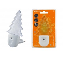 Ночник Елочка 0,3Вт светодиодный белый с с датчиком света  SQ0357-0010  TDM