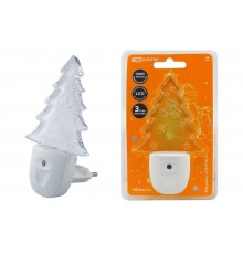 Ночник Елочка 0,3Вт светодиодный белый с с датчиком света  SQ0357-0010  TDM