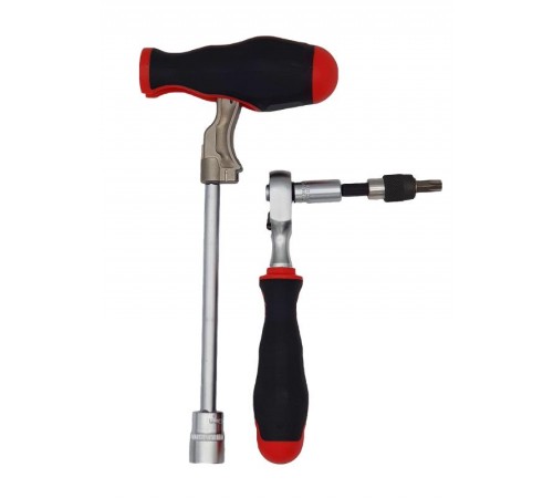 Набор бит SL/PH/Tx/HEX и головок с трещоткой ERGONIC и рукояткой SMART в кейсе, 29 шт  06081506  Felo