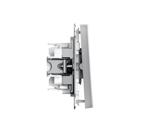 ArtGallery Алюминий Выключатель 2-клавишный КНОПОЧНЫЙ, 10АХ, механизм, быстрозажим. клем.  GAL000317S  SE