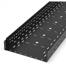Лоток перфорированный Стандарт 400х100х3000 (1,0 мм) RAL 9005 (6 м/уп)  PR16.10264  Промрукав