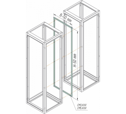 Соединительная рама Метэл-1 IP 31 2000х650  СМ3.206  МЕТЭЛ