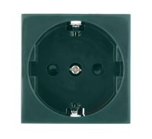 Розетка с з/к, со шторками (зеленый) LK45 ( для выделения "чиcтого питания сети")  851119  Ecoplast