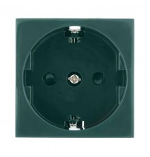 Розетка с з/к, со шторками (зеленый) LK45 ( для выделения "чиcтого питания сети")  851119  Ecoplast