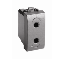 Электрическая розетка. черная. 1мод.  77491N  DKC