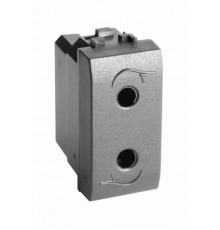 Электрическая розетка. черная. 1мод.  77491N  DKC