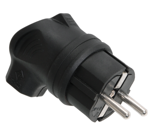 Вилка каучук с боковым вводом ОМЕГА IP44 ВБу3-1-0м  PKR01-U-016-2-K02  IEK