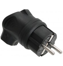 Вилка каучук с боковым вводом ОМЕГА IP44 ВБу3-1-0м  PKR01-U-016-2-K02  IEK