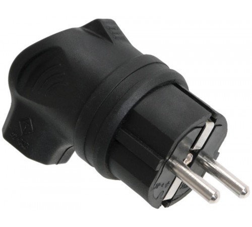 Вилка каучук с боковым вводом ОМЕГА IP44 ВБу3-1-0м  PKR01-U-016-2-K02  IEK