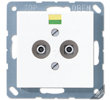 Штепсельная розетка для выравнивания потенциалов; слоновая кость  A565-2  Jung