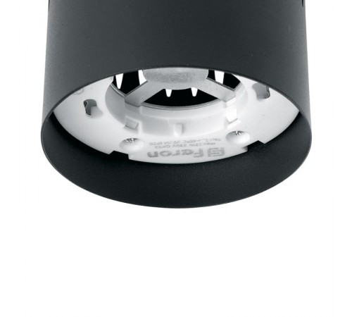 Светильник потолочный под лампу макс 12W, 230V, GX53 и подсветка 4000K, черный HL349  41460  FERON