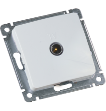 Розетка телевизионная оконечная скрытой установки, механизм, цвет белый  РСТВ-401  HEGEL