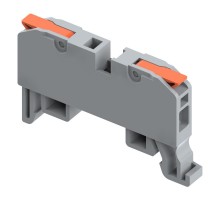 Клемма СМК 222-221D/222-2411 (аналог 222-4111D) проходная 1-полюсная на DIN-рейку (0,2-2,5 мм) серая (60 шт./уп.)  07-5289  REXANT
