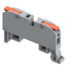 Клемма СМК 222-221D/222-2411 (аналог 222-4111D) проходная 1-полюсная на DIN-рейку (0,2-2,5 мм) серая (60 шт./уп.)  07-5289  REXANT
