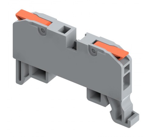 Клемма СМК 222-221D/222-2411 (аналог 222-4111D) проходная 1-полюсная на DIN-рейку (0,2-2,5 мм) серая (60 шт./уп.)  07-5289  REXANT
