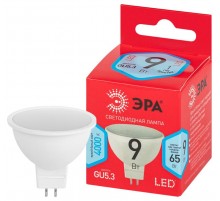 Лампа светодиодная LED MR16-9W-840-GU5.3 R (диод, софит, 9Вт, нейтр, GU5.3)  Б0050199  ЭРА