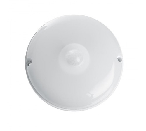 Светильник светодиодный пылевлагозащищенный для ЖКХ AL3006 с ИК-датчиком, 12W 900Lm 6500K в пластиковом корпусе, IP54, белый, 160*55мм  29611  FERON