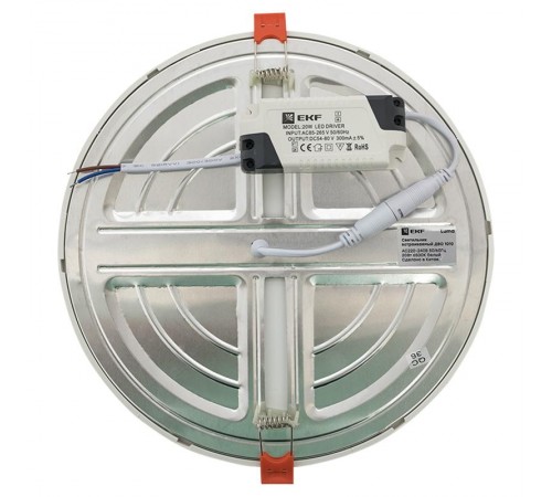 Светильник светодиодный встраиваемый ДВО 1010 20Вт 6500K IP20 Basic  DLL-1010-20-6500  EKF