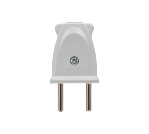 Вилка плоская без заземления белая 10А 250 В Proxima  AVP10-10-rpl  EKF