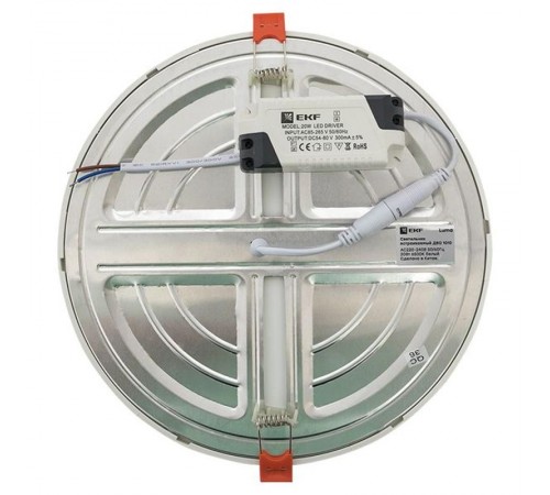 Светильник светодиодный встраиваемый ДВО 1010 20Вт 6500K IP20 Basic  DLL-1010-20-6500  EKF