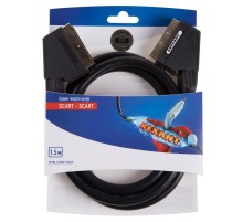 Шнур SCART - SCART (21pin) 1.5М (GOLD)  06-3075  REXANT