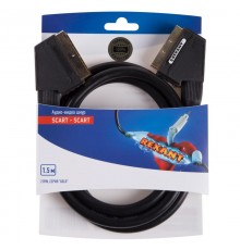 Шнур SCART - SCART (21pin) 1.5М (GOLD)  06-3075  REXANT