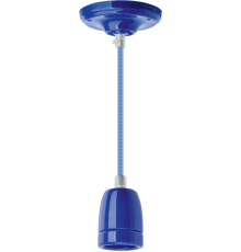 Светильник декоративный подвесной "Авангард" без плафона NEF NIL-SF03-012-E27 60Вт 1м. керам. синий  61532  Navigator