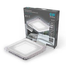 Светильник светодиодный Bubbles BL321 Квадр. 3+3W LED 4000K 350лм103x103мм O80 1/40  BL321  Gauss