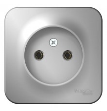 Blanca Алюминий О/У Розетка без заземления без шторок, 16А, 250В  BLNRA000103  SE