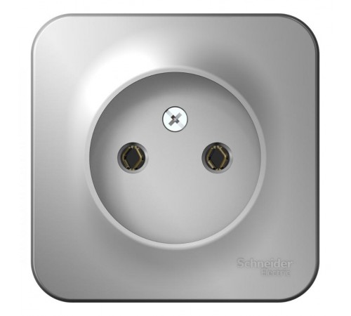 Blanca Алюминий О/У Розетка без заземления без шторок, 16А, 250В  BLNRA000103  SE