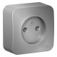 Blanca Алюминий О/У Розетка без заземления без шторок, 16А, 250В  BLNRA000103  SE