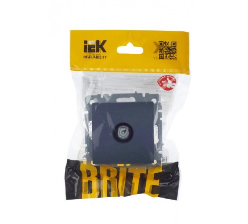 BRITE Розетка TV проходная РТВ10-0-БрМ маренго   BR-A10-P-K35  IEK