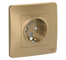 Blanca Титан С/У Розетка с заземлением со шторками, 16А, 250В  BLNRS001114  SE