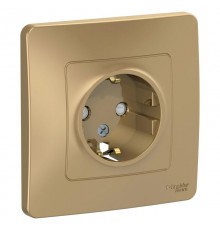 Blanca Титан С/У Розетка с заземлением со шторками, 16А, 250В  BLNRS001114  SE