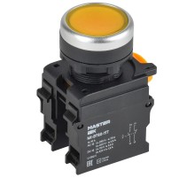 Кнопка с фиксацией d=22мм 1NO+1NC жёлтая MASTER  MI-BT60-11T-3-21-K05  IEK