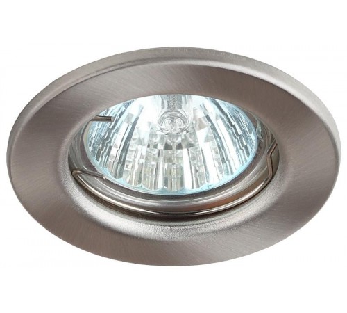 Светильник точечный встраиваемый под лампу ST1 50Вт MR16 сатин никель штампованный  C0043800  ЭРА