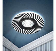 Светильник светодиодный DK LD32 BK /1 декор cо светодиодной подсветкой MR16 220V max 11W черный  Б0046908  ЭРА