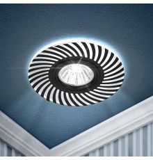 Светильник светодиодный DK LD32 BK /1 декор cо светодиодной подсветкой MR16 220V max 11W черный  Б0046908  ЭРА