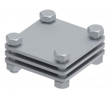 Соединитель плоского проводника до 40 мм три пластины, гор. цинк, 391162  МС-162-ГЦ   Ostec