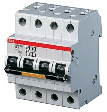 Выключатель автоматический четырехполюсный (3п+N) S203P 10А B 25кА (S203P B10NA)  2CDS283103R0105  ABB