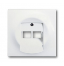 Плата центральная (накладка) для 2-постовой телекоммуникационной розетки , серия impuls, цвет белый бархат  1753-0-0192   2CKA001753A0192  ABB