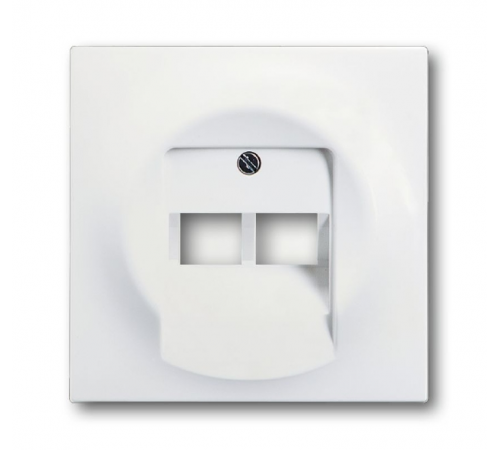 Плата центральная (накладка) для 2-постовой телекоммуникационной розетки , серия impuls, цвет белый бархат  1753-0-0192   2CKA001753A0192  ABB