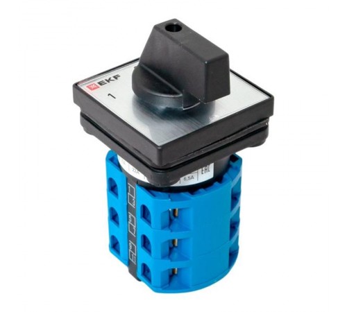 Переключатель кулачковый ПК-1-43 25А 3P "1-0-2" IP65  pk-1-43-25-65  EKF