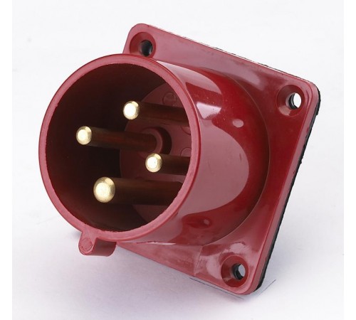 Вилка для скрытой проводки 614 3Р+РЕ 16А 380В IP44 В  26060DEK  DEKraft