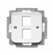 Накладкадля 2-х разъёмов Modular Jack (артикулы 0210, 0211 и 0219), серия Reflex SI, цвет альп. белый  1753-0-3965   2CKA001753A3965  ABB