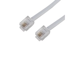 Телефонный шнур, удлинитель RJ-11(6P-4C), длина 20 метров, белый  18-3201  REXANT