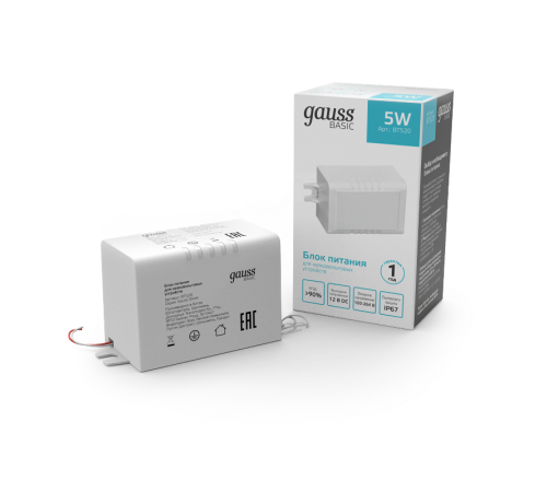 Блок питания Basic 12V 5W IP67 1/250  BT520  Gauss