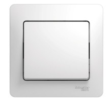Glossa Белый Выключатель 1-клавишный, сх.1, 10АХ (в сборе с рамкой)  GSL000112  SE