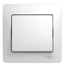 Glossa Белый Выключатель 1-клавишный, сх.1, 10АХ (в сборе с рамкой)  GSL000112  SE